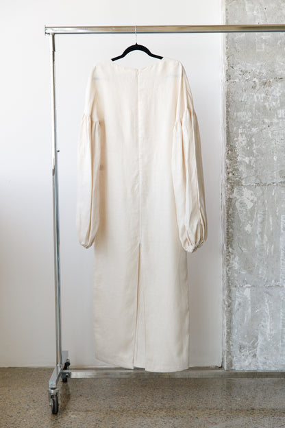 VESTIDO LINO MANGA GLOBO